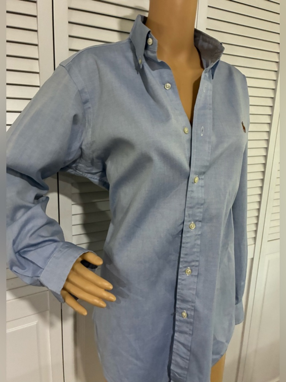 Ralph Lauren Light Blue Button-Down Oxford Shirt with Polo Pony - Picture 5 of 7